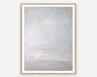 Low Tide - Water Abstract Painting Muted Art Print Coastal Wall Art Printable Blue Waves Art Beach 8x10 11x14, 16x20, 18x24, 24x36, 30x40