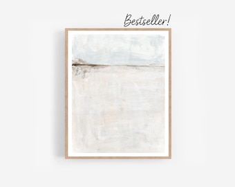 Light - Modern Abstract Neutral Painting Landscape Print Download Minimalist Art Greige Gray Beige 8x10, 11x14, 16x20, 18x24, 24x36, 30x40
