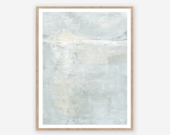 Rise - Sunrise Painting Abstract Printable Downloadable Art, Blue Modern Peaceful Calming Wall Art 8x10, 11x14, 16x20, 18x24, 24x36, 30x40