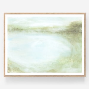 Harmonious - Muted Abstract Lake Landscape Printable Painting Download, Modern Rustic Farmhouse Beach Art 8x10 11x14 16x20 18x24 24x36 30x40