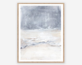 Storm - Neutral Abstract Painting Printable Downloadable Wall Art Modern Minimalist Beige Gray Cream 8x10, 11x14, 16x20, 18x24, 24x36, 30x40