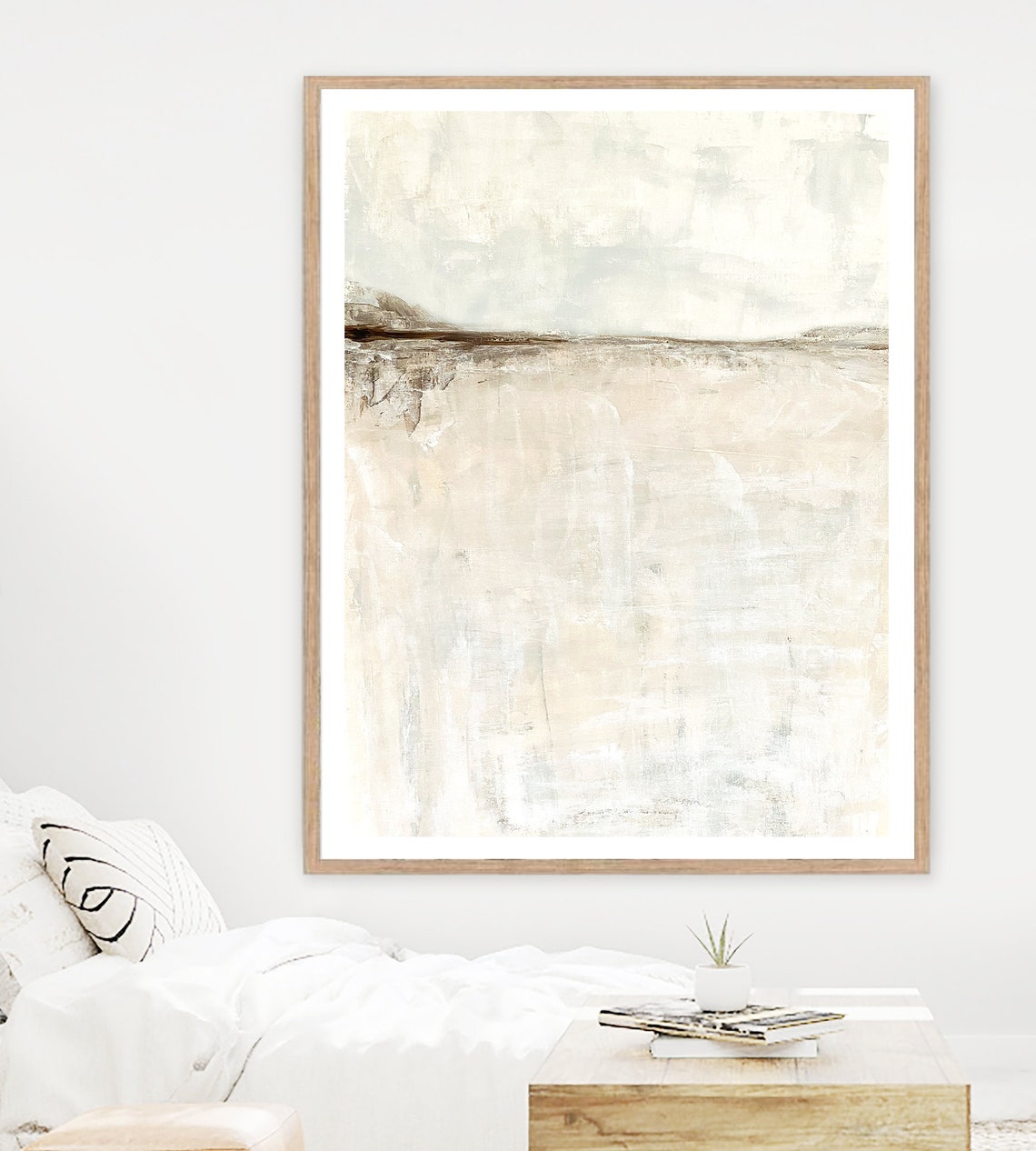 Light Abstract Neutral Landscape Wall Art Gray Brown Beige - Etsy