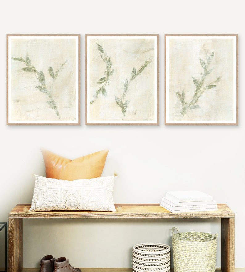 Neutral Gallery Wall Art Set of 3 Prints Paintings Printable Etsy