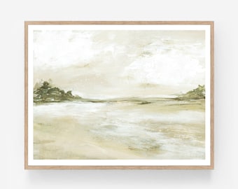 Perfect View - Neutral Abstract Landscape Painting Printable Download, Earth Tone Art, Beige Brown Print 8x10 11x14 16x20 18x24 24x36 30x40