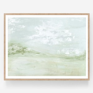 Daydreaming No. 1 - Abstrakte Landschaft Wand Kunst Download Druckbare Strukturierte Blau Grün Poster 8x10, 11x14, 16x20, 18x24, 24x36, 30x40