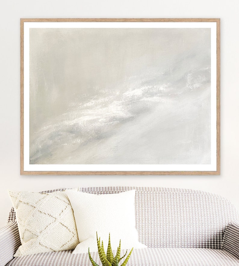 Intensity Neutral Gray Modern Wall Art Original Painting Muted Abstract