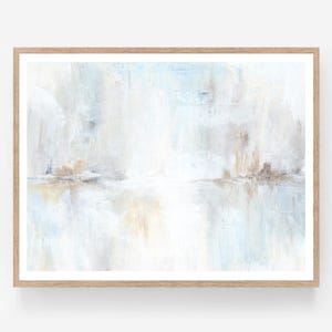 Reflections - Abstract Landscape Wall Art Download Beige Blue Painting Calm Horizontal Printable Artwork 8x10 11x14 16x20 18x24 24x36 30x40