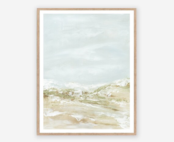 Freeing - Abstract Beach Painting Landscape Printable Wall Art, Coastal Wall Art Ocean Downloadable Print 8x10 11x14 16x20 18x24 24x36 30x40