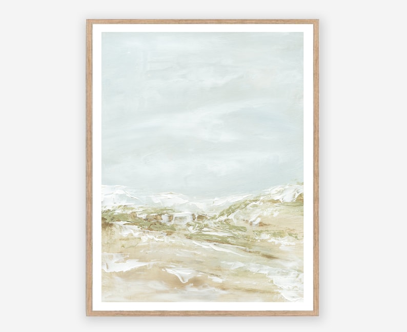 Freeing - Abstract Beach Painting Landscape Printable Wall Art, Coastal Wall Art Ocean Downloadable Print 8x10 11x14 16x20 18x24 24x36 30x40
