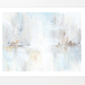 Reflections - Abstract Landscape Wall Art Download Beige Blue Painting Calm Horizontal Printable Artwork 8x10 11x14 16x20 18x24 24x36 30x40