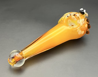 Drop of Honey Pipe - Bee Glass Pipes - Beautiful Girly Pipe 5&quot;- 5.5&quot;