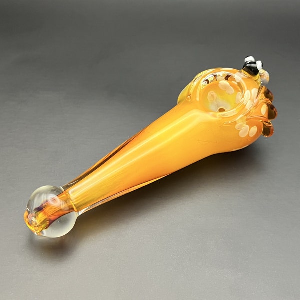 Drop of Honey Pipe - Bee Glass Pipes - Beautiful Girly Pipe 5"- 5.5"