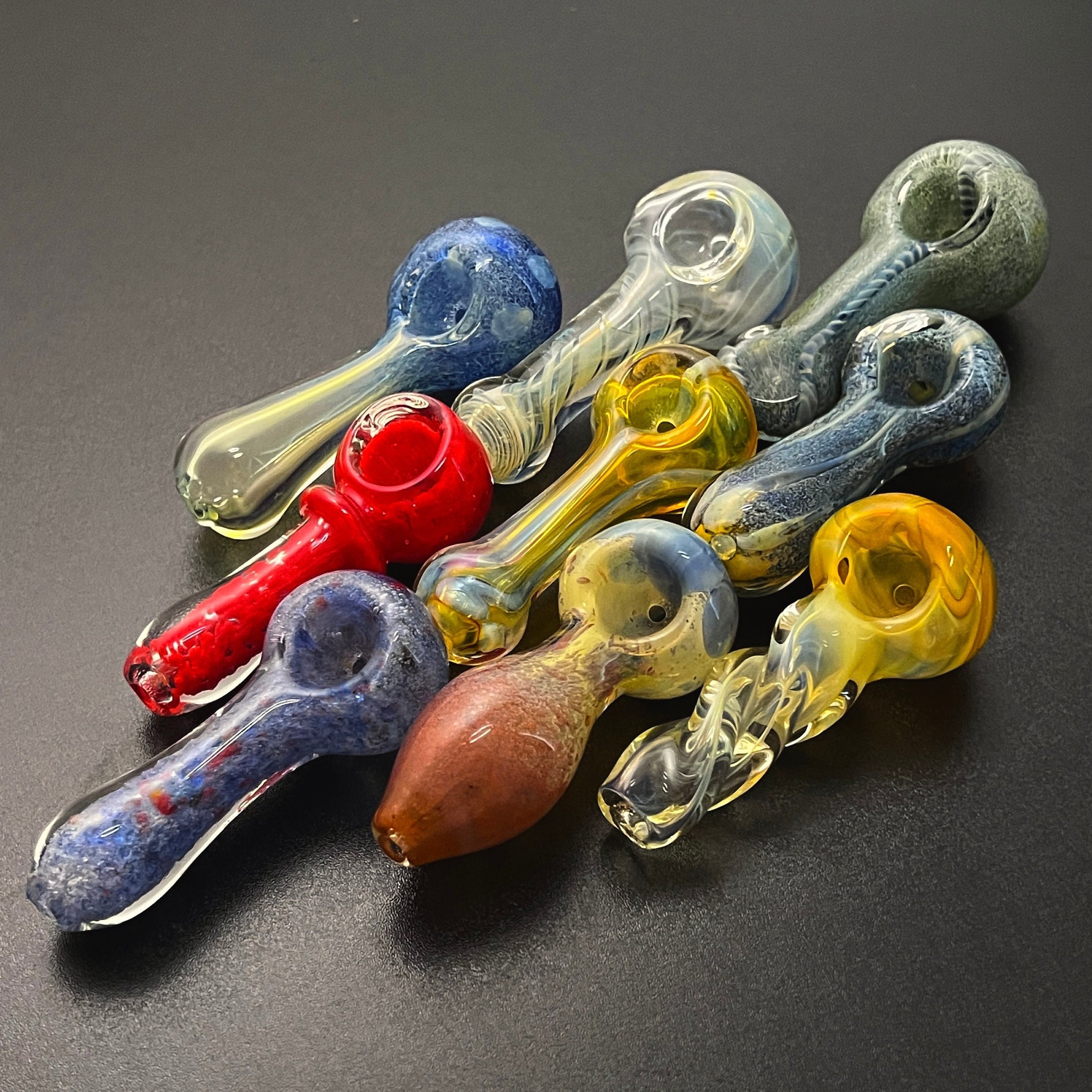 Smoking Blown Glass Hand Pipes Pyrex Glass Spoon Mini Small Bowl