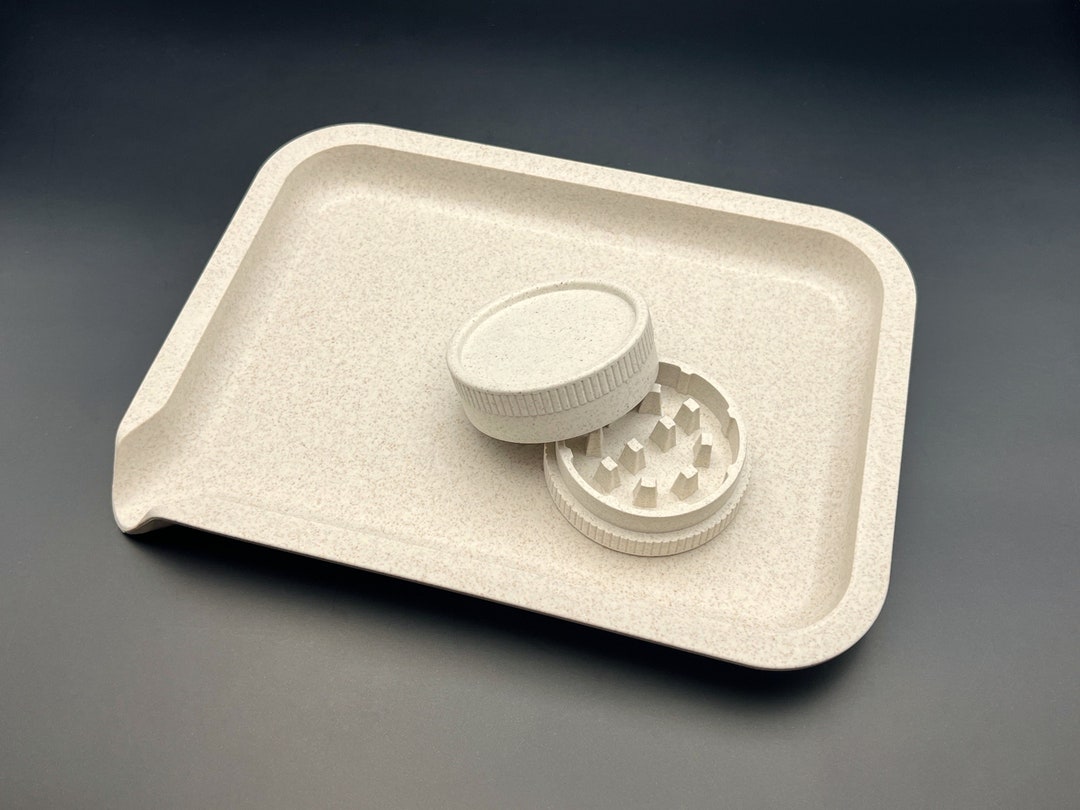 Rolling Tray & Grinder Kit, Plantbased Small Crusher and Tray With