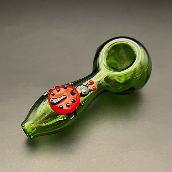 Ladybug Glass Pipe - Ladybird Smoking Pipe 3,5"