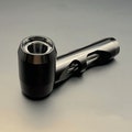 Glass Pipe, Durable Body Aluminum Metal, Portable Hand Pipe, Large Smoking Bowl (Black) 4&quot;
