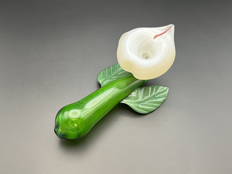 Lily Glass Pipe Calla Flower Pipe Big Smoking Pipe Etsy