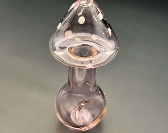 Glass Mushroom Pipe (Pink) 4"