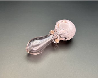 Pink Glass Pipe - Small Pink Pipes - Pink Girly Pipe - Beautiful Pink Bowl - Clear Cute  Pipe - Gifts for Her