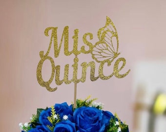 Topper de centro de mesa de quinceañera, Mis Quince Decor, Quinceañera Picks