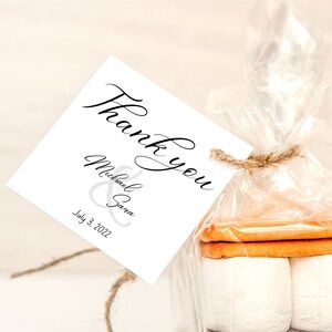 Etiquetas de agradecimiento personalizadas, Etiquetas de regalo y favores de fiesta, Fiesta nupcial, Despedida de soltera, Aniversario, Ocasión especial, Para invitados