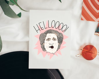 Helloooo Greeting card - Mrs. Doubtfire - Digital Download Greeting Card