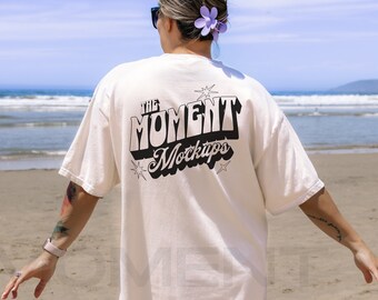 Comfort Colors Ivory Mockup Back, Ivory Shirt Mockup, C1717 Ivory Mockup, Boho Mockup, Oversized Shirt Mockup, Shirt Mockup, Beach Mockup
