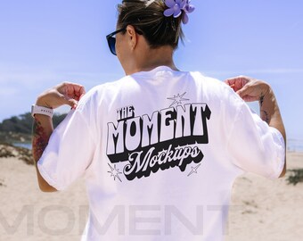 Comfort Colors White Mockup Back, White Shirt Mockup, C1717 White Mockup, Boho Mockup, Oversized Shirt Mockup, Shirt Mockup, Beach Mockup