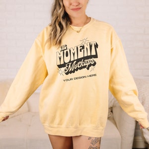 Comfort Colors 1566 Sweatshirt Mockup, Comfort Colors Butter Mockup, Oversized Comfort Colors Mockup C1566, Butter sweatshirt crewneck