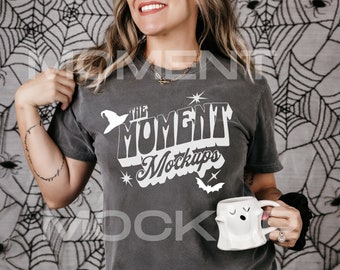 Comfort Colors Pepper Mockup, Pepper Shirt Mockup, Comfort Colors Halloween Mockup, Oversized Shirt Mockup, C1717 Mockup, Spooky Mockup