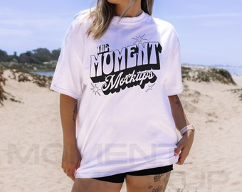 Comfort Colors White Mockup, White Shirt Mockup, C1717 White Mockup, Boho Mockup, Oversized Shirt Mockup, Shirt Mockup, Beach Mockup