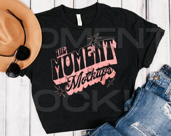 Bella Canvas Mockup 3001, Bella Canvas Black Shirt Mockup, T-Shirt Mockups, Flat Lay Mockup, Bella Canvas 3001, 3001 Black Mockup