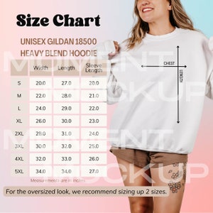 Gildan 18000 Sizing Chart, Size Chart, Gildan 18000 Crewneck size chart, Sweater size chart, Crewneck Sizechart, Sizing Chart Measurement