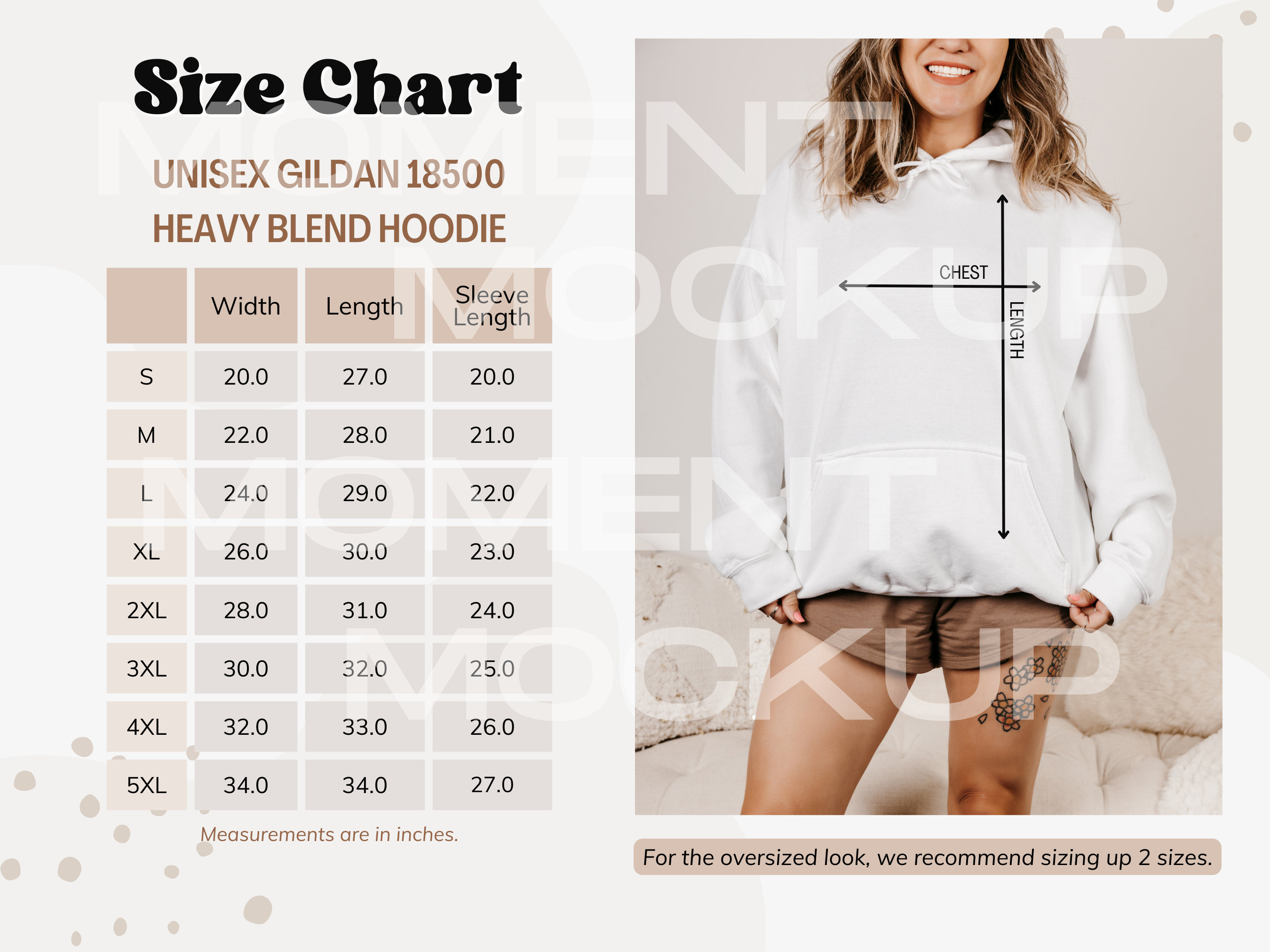 Gildan 18500 Sizing Chart, Size Chart, Gildan 18500 Crewneck Size Chart ...