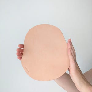 Natural leather mouse pad - Handmade Desk Accessory, Sustainable Office Gift