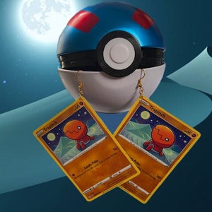 Boucles d’oreilles Pokemon Card // RÉSISTANT À L’EAU, HYPOALLERGÉNIQUE, PERSONNALISABLE