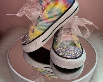 Tie Dye Bling Custom Converse