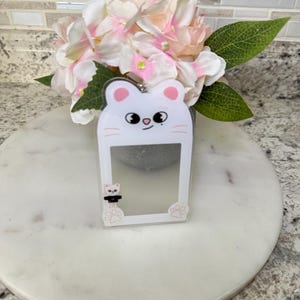 Portatarjetas fotográficos transparentes de acrílico con dibujos animados de Straykids, soporte para PC SKZOO