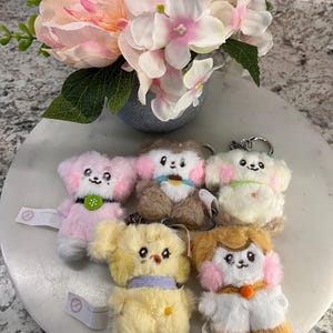 Fan Made Ive mini plushies, kpop Minnivie Mirini 8cm key chain plushies