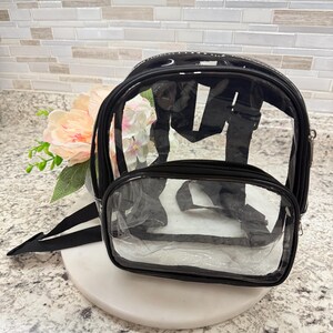 Mochila de viaje transparente, bandolera, correas traseras, homologada para conciertos, impermeable, mini mochila de viaje.