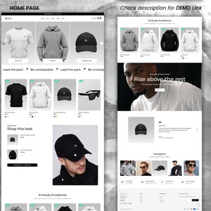 Minimalist Clothing Shopify Theme, Black & White Fashion Template image 2