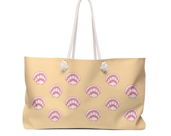 Shell Pattern Summer Weekender Bag for Beach Bag with Shells Bag Gift for Graduation Gift for Mother's Day