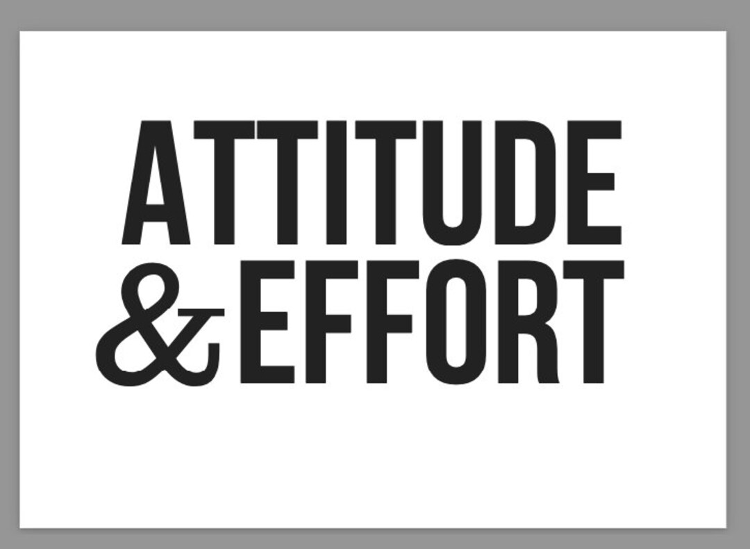 Attitude &amp; Effort PRINTABLE Poster Downloadable Art Decor School ...