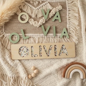 Name Puzzle | 1st Birthday Gift | Personalize Puzzle | Wooden Toys for Toddler Gift | Montessori Toys | Baby Gift | Baby Girl