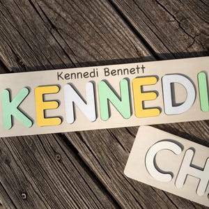 Decorative Wooden Name Puzzle – Nursery Decor for Newborns,Baby Shower Gift,Toddler Learning Toy, Birthday Keepsake Gift,Back to School Gift