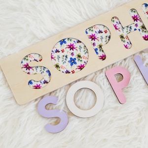 Decorative Wooden Name Puzzle – Nursery Decor for Newborns,Baby Shower Gift,Toddler Learning Toy, Birthday Keepsake Gift,Back to School Gift