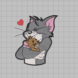 Tom & Jerry embroidery design 4&quot;