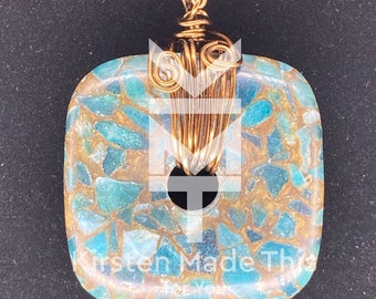 Howlite Square Donut pendant