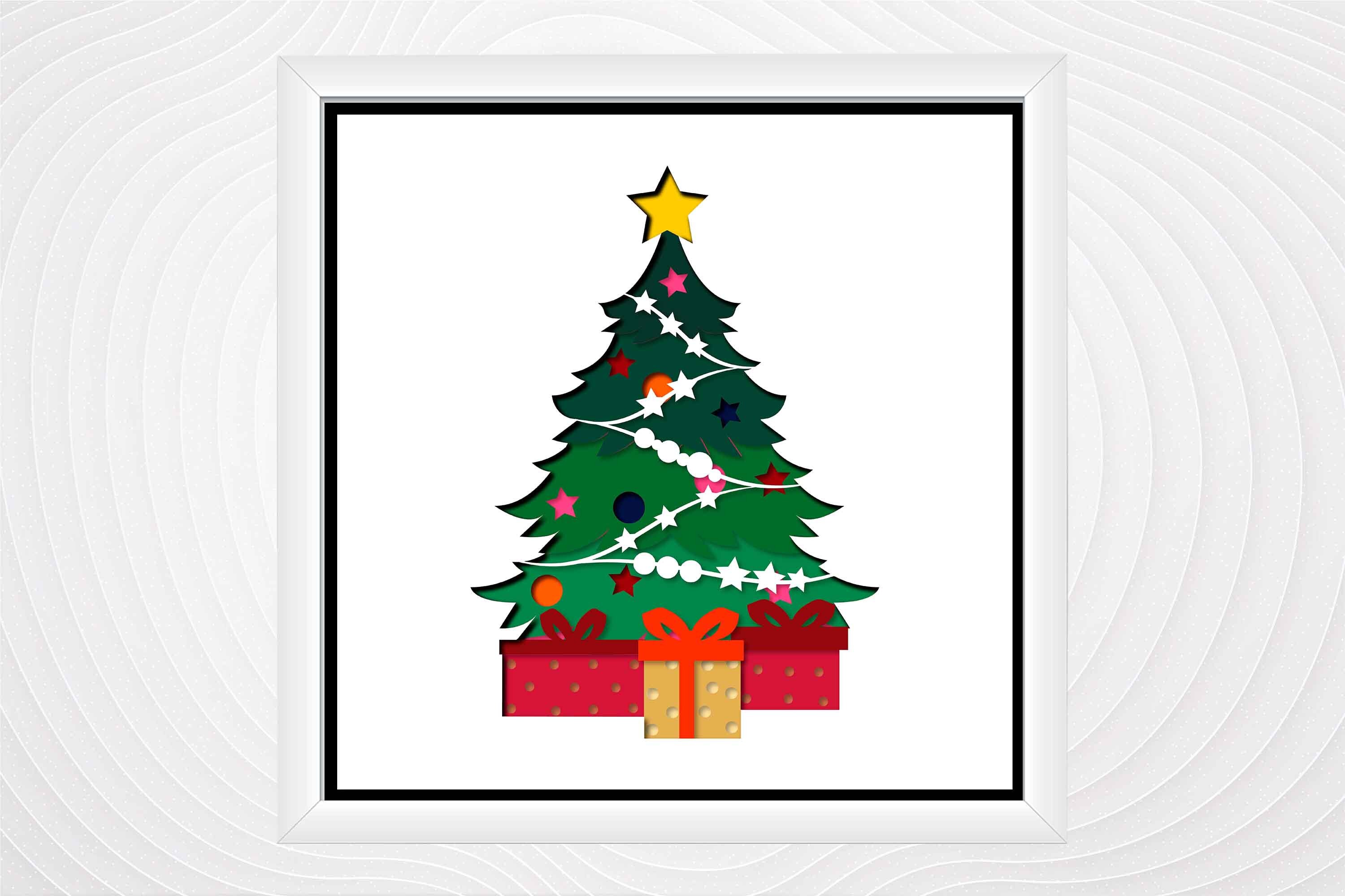 3d Christmas Tree Shadow Box SVG 3d Shadow Box Cricut SVG Etsy