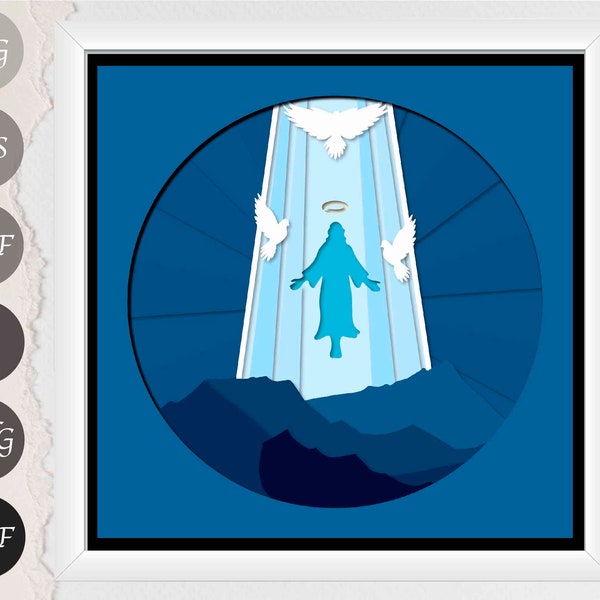 Jesus Resurrection Shadow Box SVG, Christian Light Box Paper Cut Template, Easter Shadow Box SVG, Nativity Scene Paper Cutting files Jesus Resurrection Shadow Box SVG, Christian Light Box Paper Cut Template, Easter Shadow Box SVG, Nativity Scene Paper Cutting files